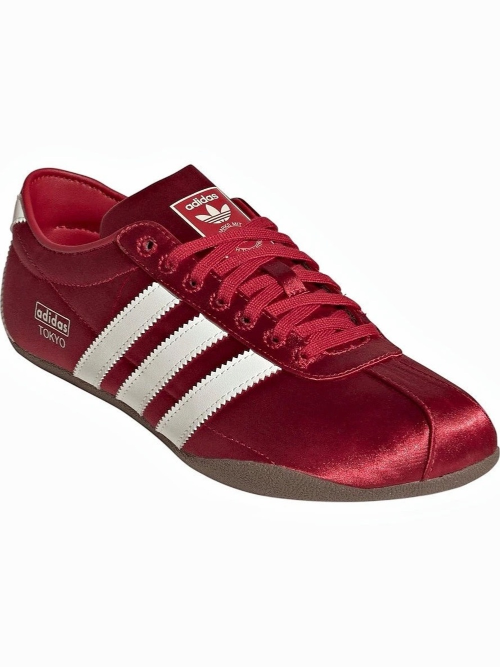 BNWT adidas Tokyo Sneakers Red Wine Satin & White 8.5